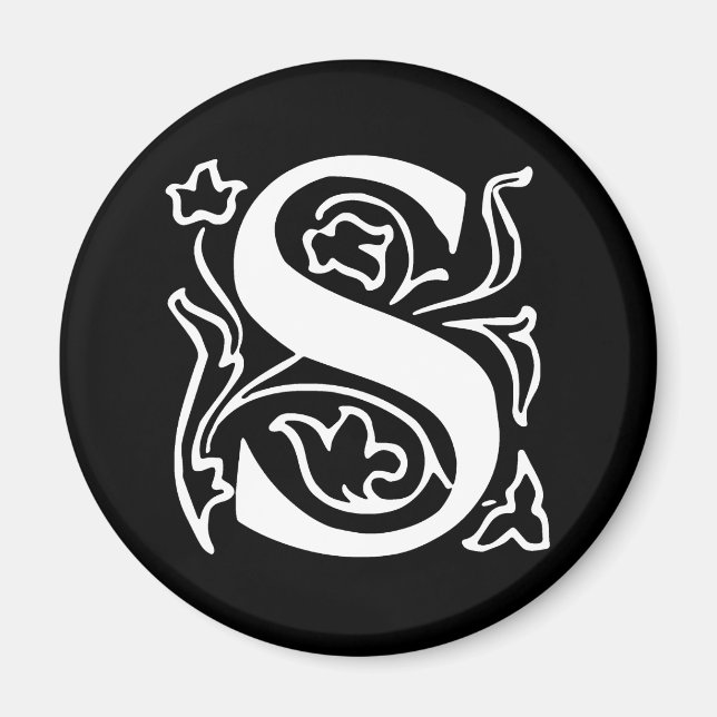 Fancy Letter S Magnet (Front)
