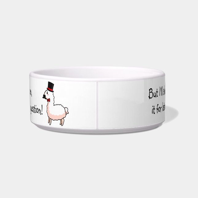 Fancy Llama Pet Bowl (Back)