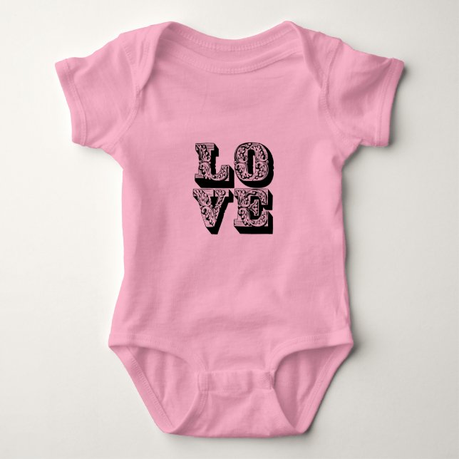 Fancy Love Baby Bodysuit (Front)