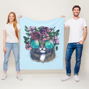 Fancy Maine Coon Fleece Blanket