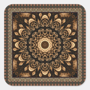 Fancy Mandala Square Sticker