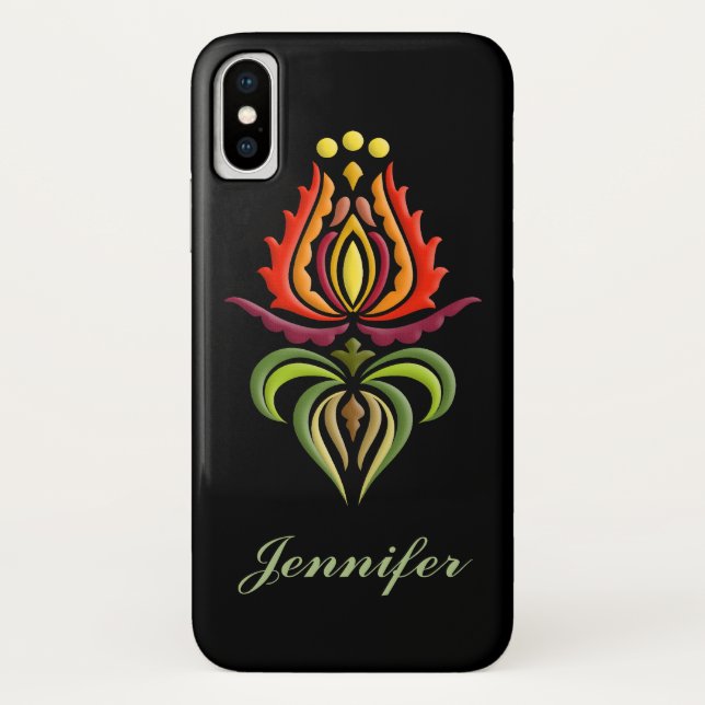 Fancy Mantle Embroidery - Hungarian Folk Art Case-Mate iPhone Case (Back)