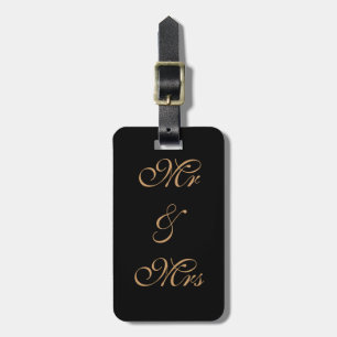 Fancy Modern Mr. & Mrs. Luggage Tag