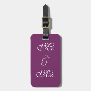 Fancy Modern Mr. & Mrs. Luggage Tag
