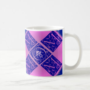 Fancy Mom Text in Blue and Purple Coffee Mug