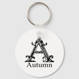 Fancy Monogram: Autumn Keychain