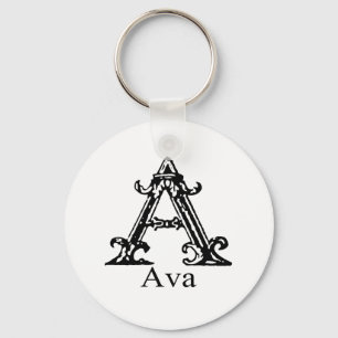 Fancy Monogram: Ava Keychain