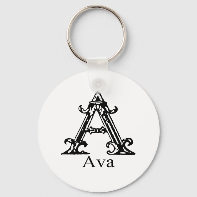 Fancy Monogram: Ava Keychain (Front)