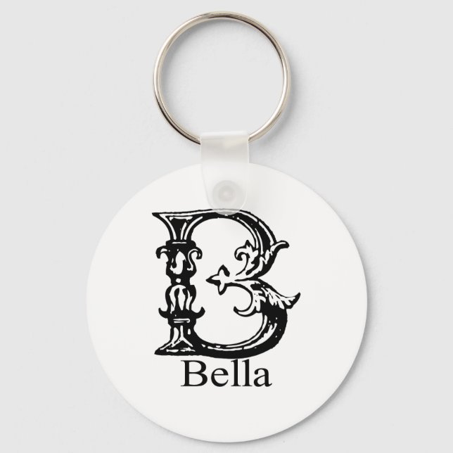Fancy Monogram: Bella Keychain (Front)