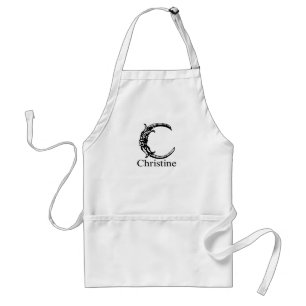 Fancy Monogram: Christine Standard Apron