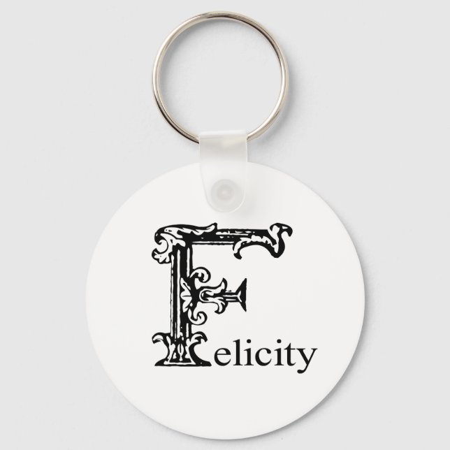 Fancy Monogram: Felicity Keychain (Front)