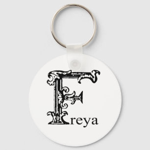 Fancy Monogram: Freya Keychain