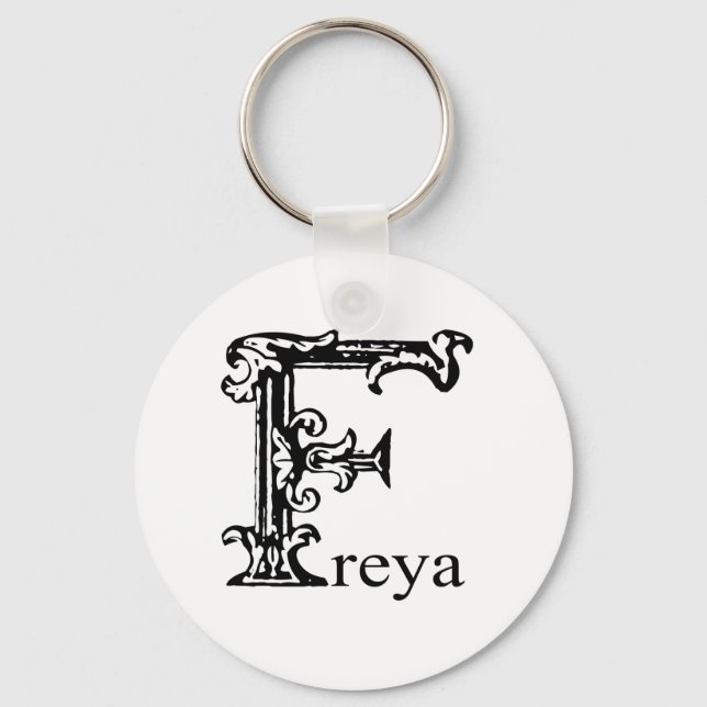 Fancy Monogram: Freya Keychain (Front)