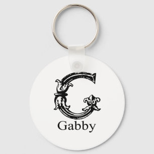 Fancy Monogram: Gabby Keychain