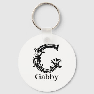 Fancy Monogram: Gabby Keychain