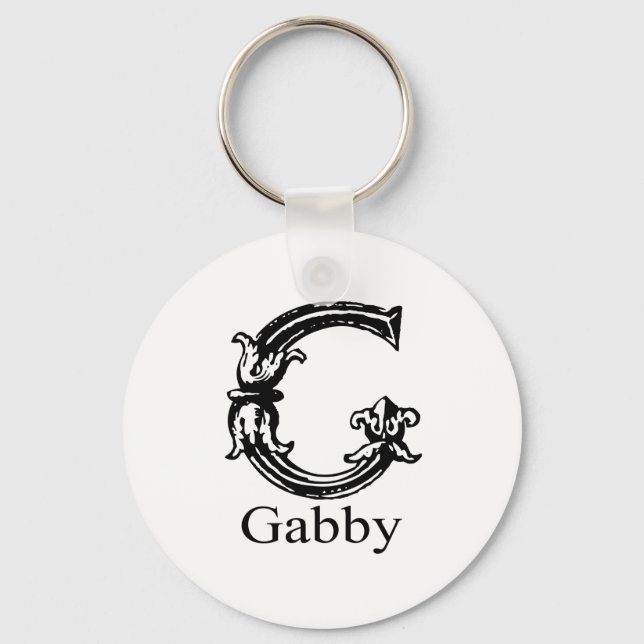 Fancy Monogram: Gabby Keychain (Front)