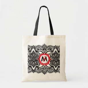 Fancy Monogram Grocery Tote, Customizable Tote Bag