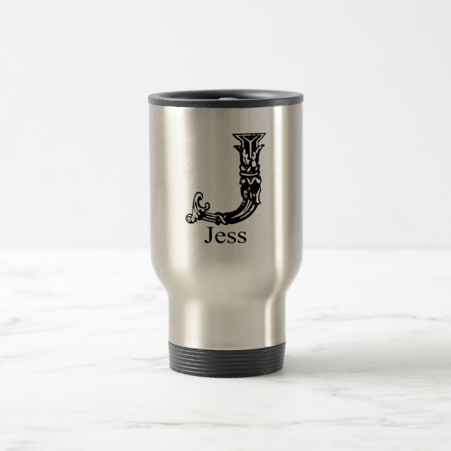 Fancy Monogram: Jess Travel Mug (Center)