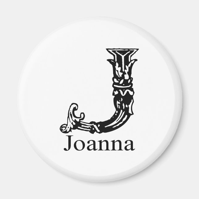 Fancy Monogram: Joanna Magnet (Front)