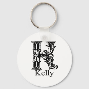 Fancy Monogram: Kelly Keychain