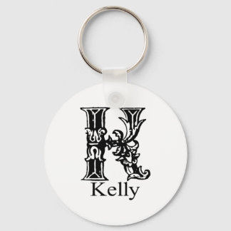 Fancy Monogram: Kelly Keychain