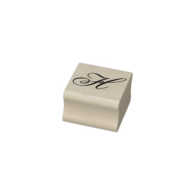 Fancy Monogram Letter H Edit Design to Change Rubber Stamp (Stamp)