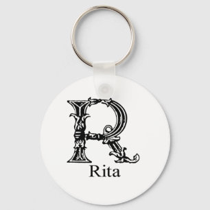 Fancy Monogram: Rita Keychain