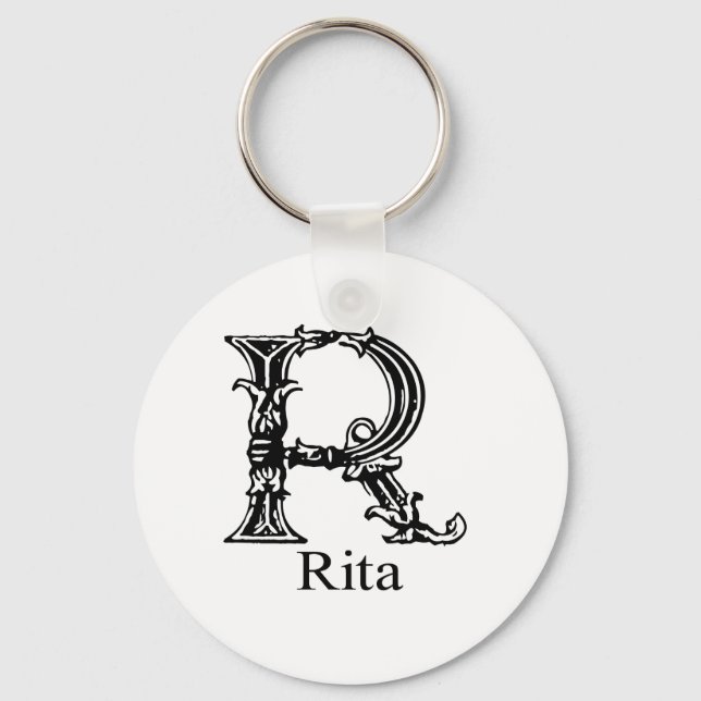 Fancy Monogram: Rita Keychain (Front)