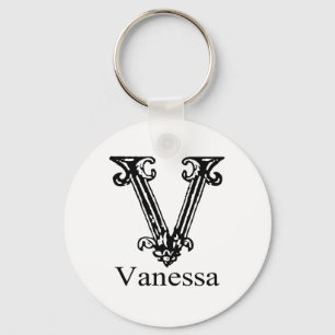 Fancy Monogram: Vanessa Keychain