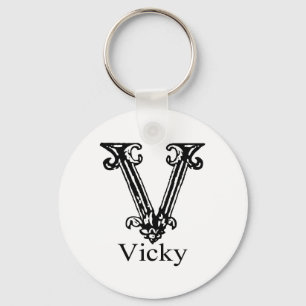 Fancy Monogram: Vicky Keychain