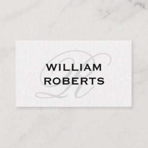 Fancy Monogram Wavy Business Card