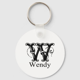 Fancy Monogram: Wendy Keychain