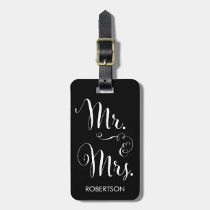 Fancy Mr. & Mrs. Luggage Tag