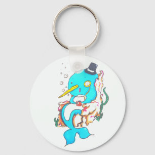 Fancy Mr Narwhal Keychain