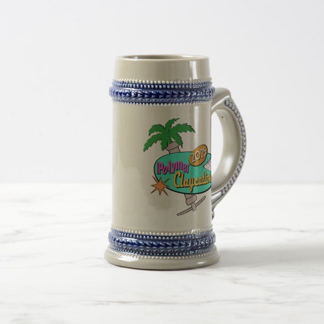 Fancy mug Polymer Claycation 2025 (Front Right)