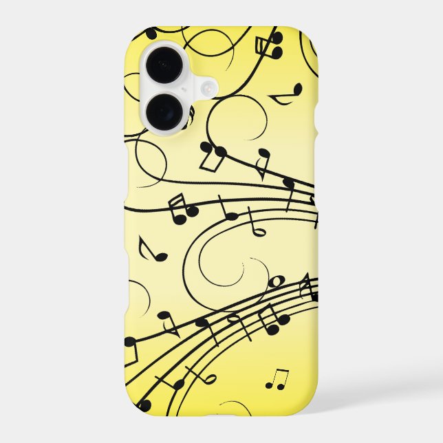 Fancy Music Notes Yellow (Back)