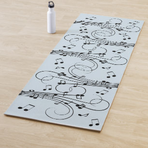 Fancy Music Notes Yoga Mat