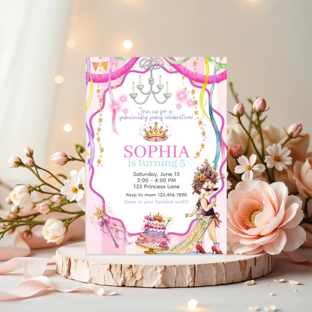 Fancy Nancy Birthday Invitation | Pink Princess (Créateur téléchargé)