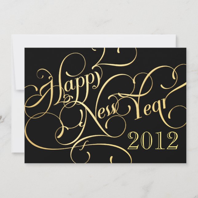 Fancy New Year's Eve Party Invitations (Front)