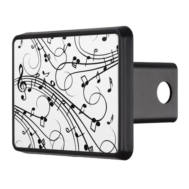 Fancy Notes Music Design Trailer Hitch Cover (Left)