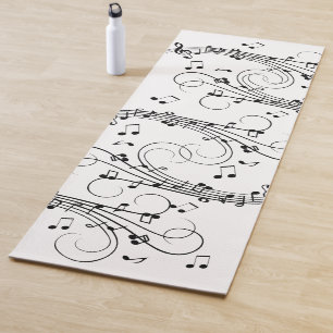 Fancy Notes Music Design Yoga Mat