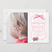 Fancy One Bow Floral 1st Birthday