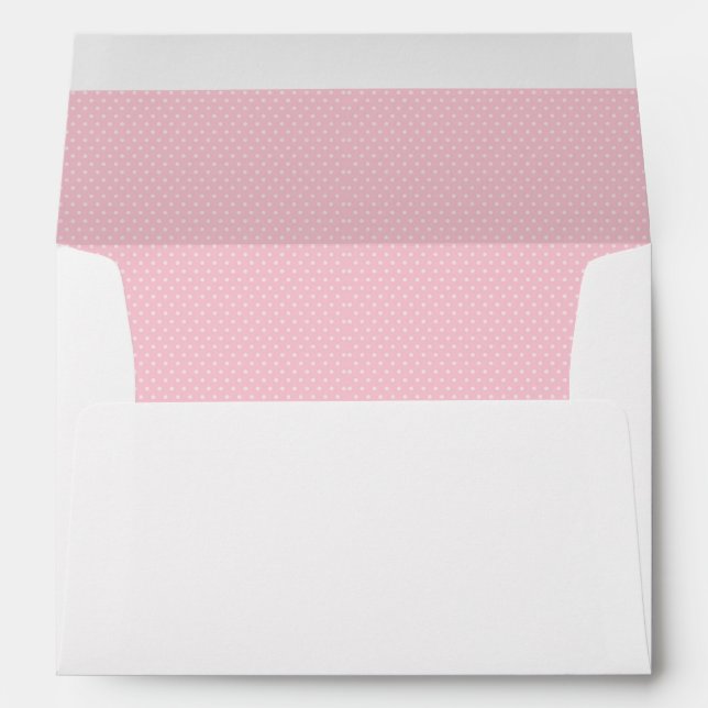 Fancy One Pink Bow First Birthday  Envelope (Back (Bottom))