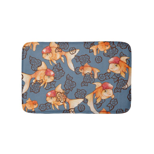 Fancy Oranda Goldfish Bath Mat (Front)
