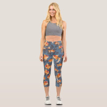 Fancy Oranda Goldfish Capri Leggings