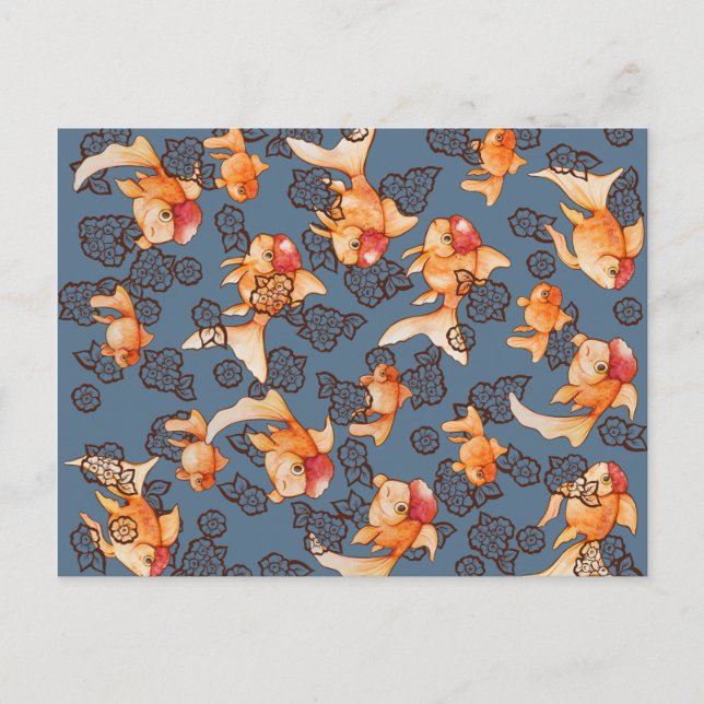 Fancy Oranda Goldfish Postcard (Front)