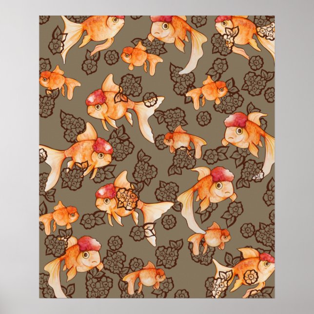 Fancy Oranda Goldfish Poster (Front)