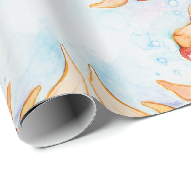 Fancy Oranda Goldfish Wrapping Paper (Roll Corner)
