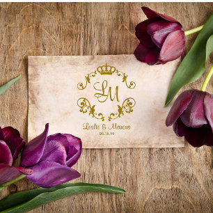 Fancy Ornamental Border Classic Royal Crown Rubber Stamp