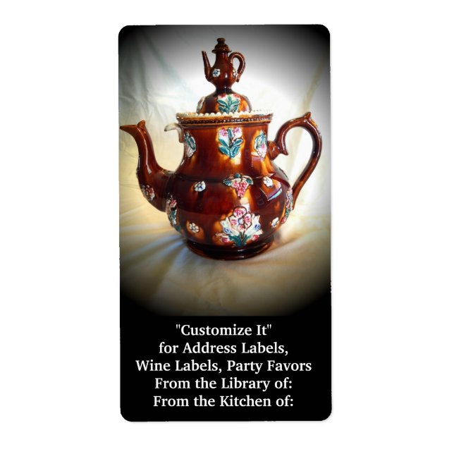 Fancy Ornate Antique English Teapot Coffee Pot (Front)